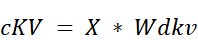 Equation: cKV = X * Wdkv