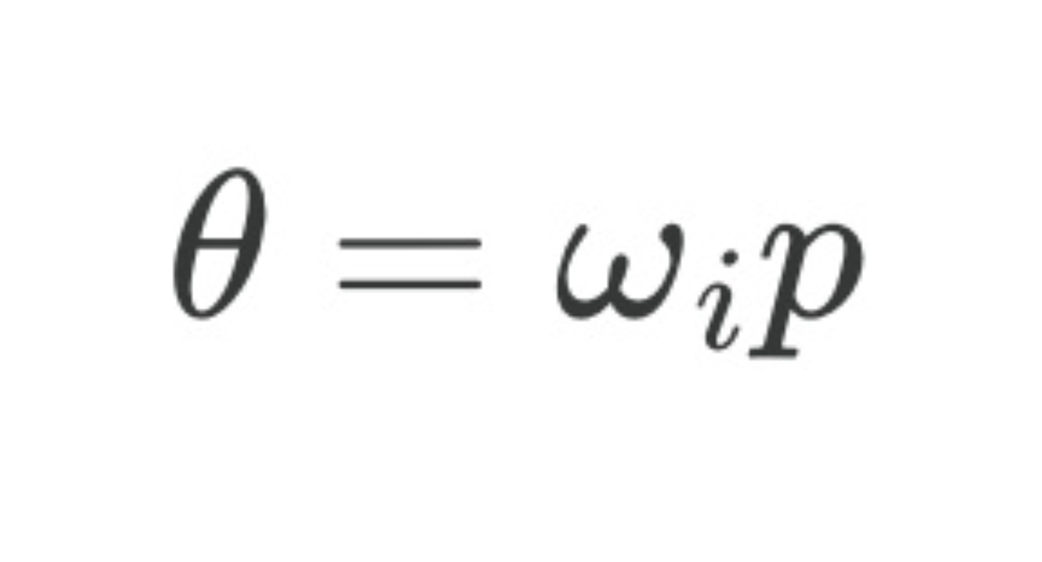 Figure 3.26 The formula for the rotation angle θ.