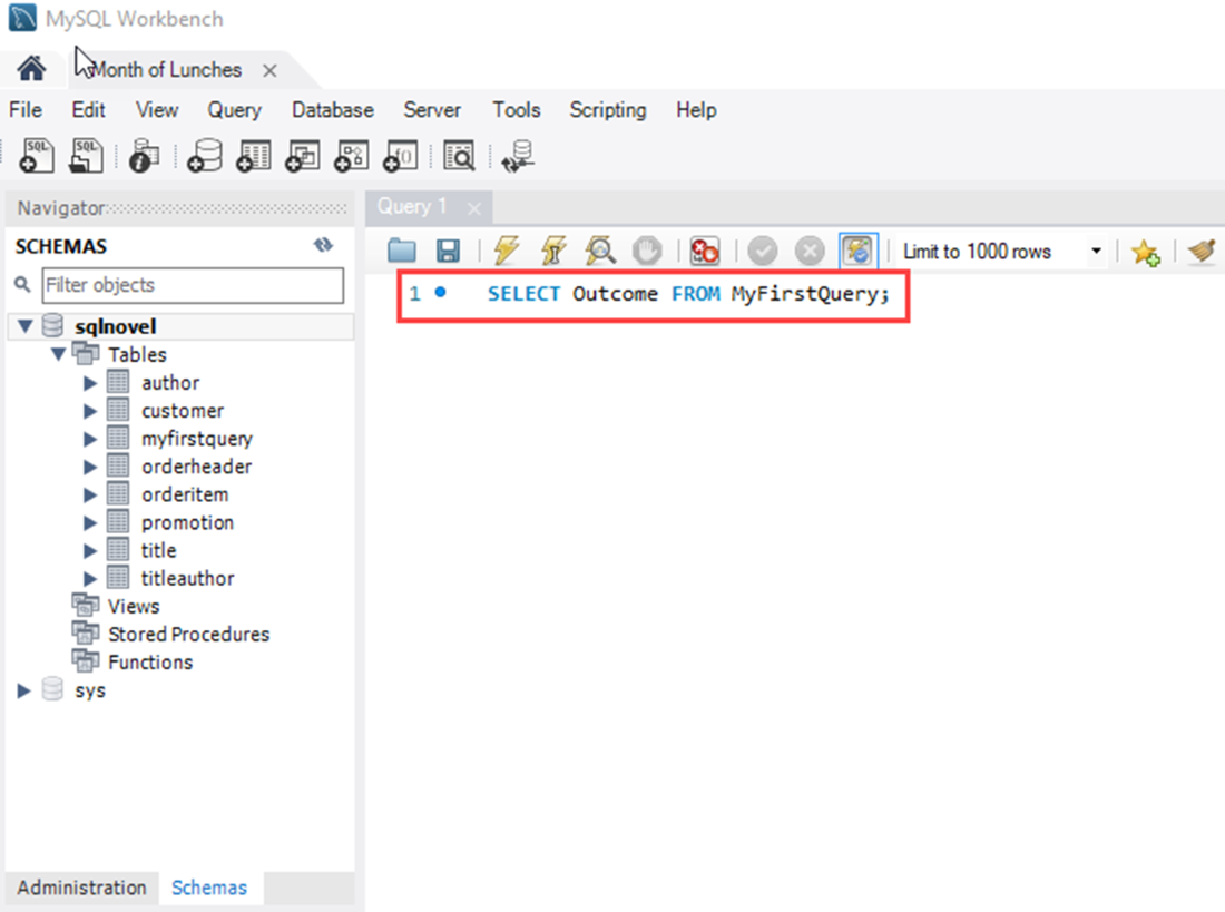 Learn SQL in a Month of Lunches