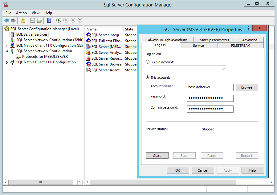 sql config manager