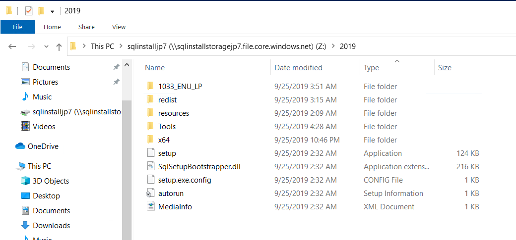 sql installation media