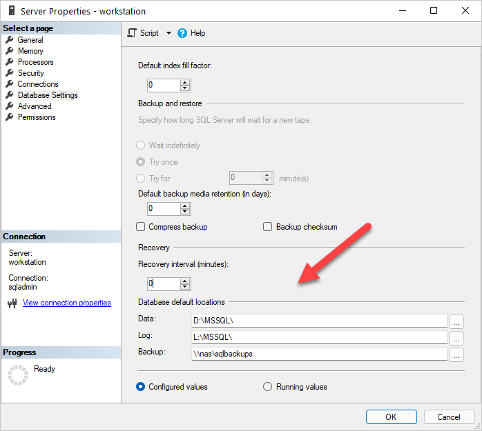 default directory