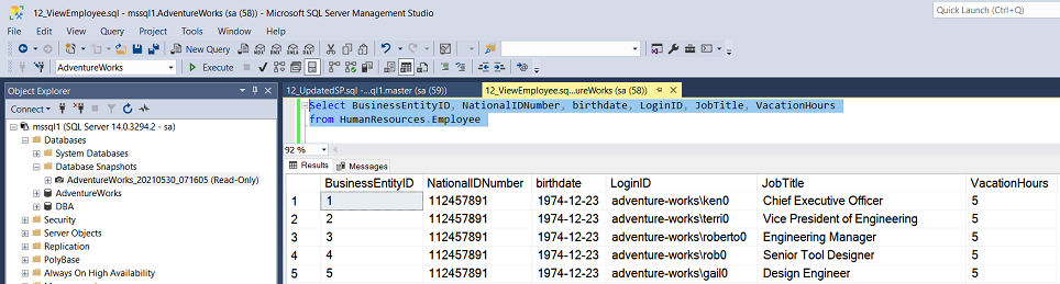 bad database updates
