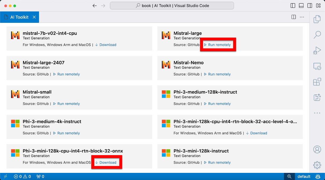 Visual Studio Code AI Toolkit