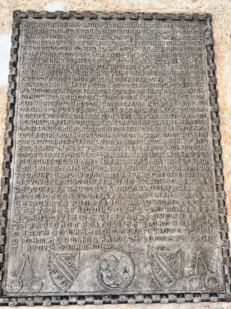 Latin inscription on stone tablet