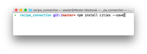 Installing a package in terminal