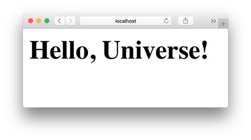 Display of your first web page