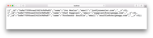 Example browser response with subscriber data