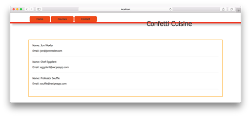 Listing subscriber data in confetti cuisine