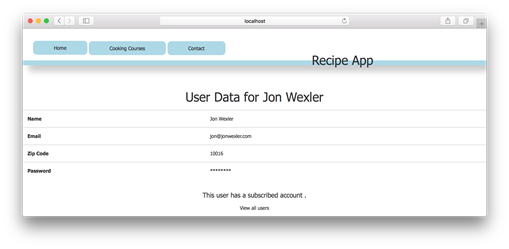 Users Show Page