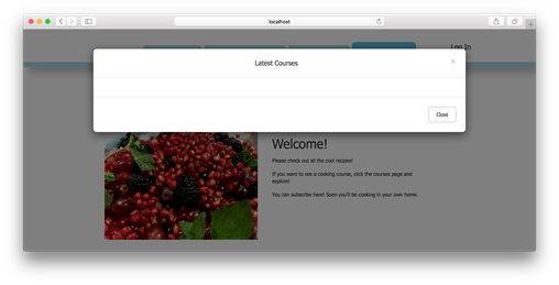 Simple modal button in navigation bar