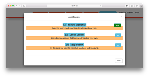 Successfully enrolling in a course