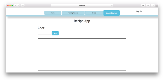 Displaying chat view