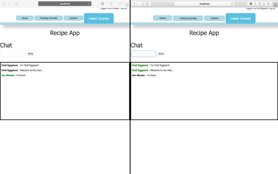 Showing user names with two sockets