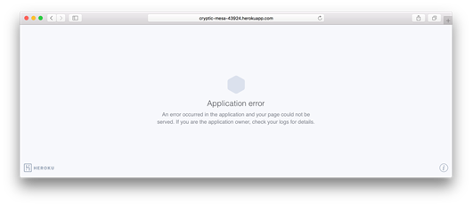 Application not loading on Heroku