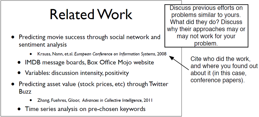Discussing related work